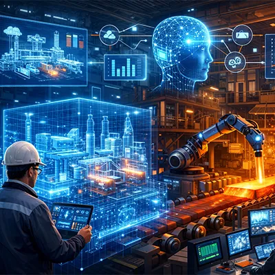 Digital Twins & AI-Driven Process Control in Steel Manufacturing