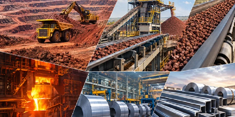 From Iron Ore Deposit to Steel Mill: Extraction, Beneficiation and Concentrate Production