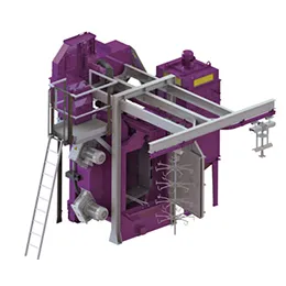 Monorail shot blast machine