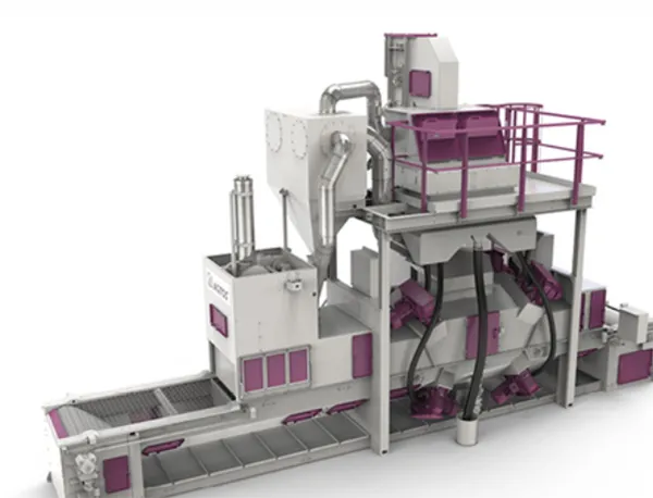 Wire belt blast machine