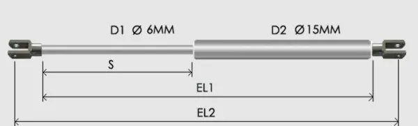 Stainless Steel Gas Springs