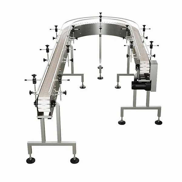 GLOBALTEK Stainless Steel 180 Degrees U-Shape Conveyor Line System - 4.5 Inches Width