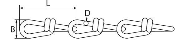 Knotted Chain Zinc Plated