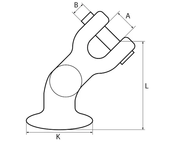 Clevis Elephants Feet Yellow Painted